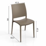 Sedia Luna in polipropilene