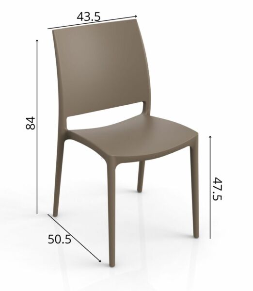 Sedia Luna in polipropilene